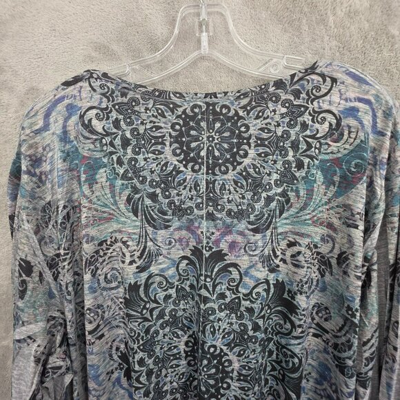 Exclusive One Sublimation Y2K Top 2X Grey Black Green Purple Bling Retro Witchy - Picture 10 of 12